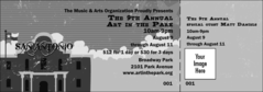 San Antonio General Admission Ticket with stub (Black and white)