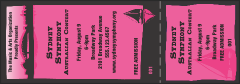 Sydney General Admission Ticket printed in pink and featuring views of Port Jackson.