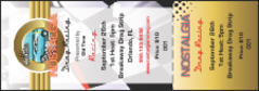 Drag Racing General Admission Ticket with stub and custom image upload