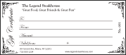 A black and white gift certificate for any occasion.