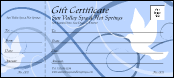 Let your sales fly upward into the blue sky with a Dove Gift Certificate. As a leader in online ticket sales, TicketPrinting.com provides high quality images and professional printing!