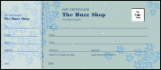 Country Flowers Gift Certificate printed in full color featuring room for a custom image upload