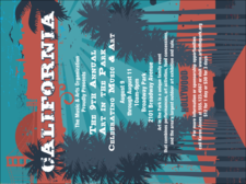 California Invitation (Blue and Salmon)