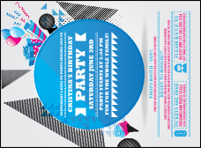 Birthday Party Geometric Invitation