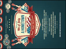 Fourth of July Freedom Blue Invitation