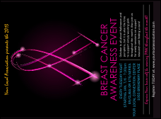 Breast Cancer Ribbon Sparkle Invitation