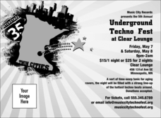 Twin Cities Invitation printed in black and white featuring room for a custom image upoad