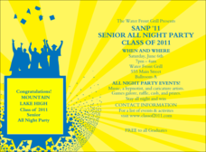 Bright Ideas Graduation Invitation printed in color.