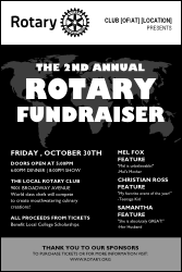 Rotary Club 2 Black and White Poster
