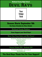 A flyer with green and black colors.
