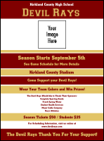 A flyer with maroon and gold colors.
