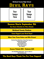 A flyer with black and yellow colors.