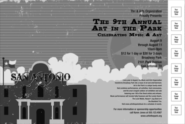 San Antonio BW Poster
