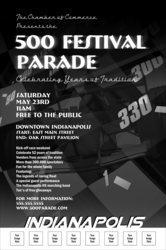 Indianapolis Poster printed in black and white featuring space for eight custom image uploads.