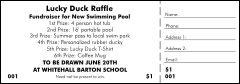 All Purpose 6 Prize Raffle Ticket