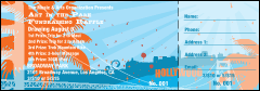 California Raffle Ticket (Orange and Blue)