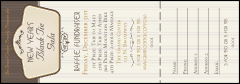 Classic Brown Pinstripe Raffle Ticket