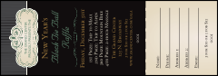Classic Black Pinstripe Raffle Ticket
