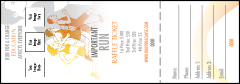 Run for a Cause Orange Raffle Ticket