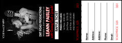 Your Photo Concert Black and Red Raffle Ticket