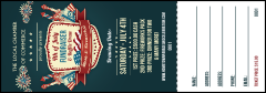 Fourth of July Freedom Blue Raffle Ticket