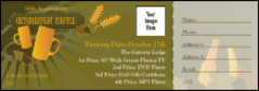 An Oktoberfest Raffle Ticket in green.