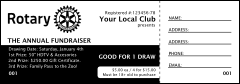 Rotary Club 2 Black and White Raffle Ticket