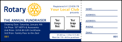 Rotary Club Logo Raffle Ticket 2 (Blue)