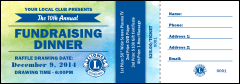 Lions Club International Water Color Raffle Ticket