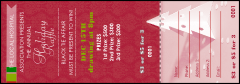 Paper Christmas Tree Red Raffle Ticket