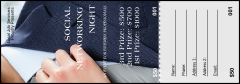 Social Networking Raffle Ticket with a detachable stub