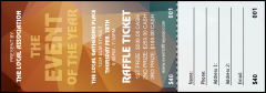 A multi-colored All Purpose Geometric Raffle Ticket