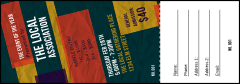 All Purpose Blocks Raffle Ticket with a detachable stub