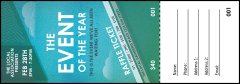 All Purpose Clouds Raffle Ticket with detachable stub and security numbering