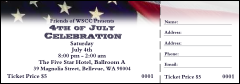American Flag Raffle Ticket 004