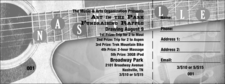 Nashville Raffle Ticket printed in black and white