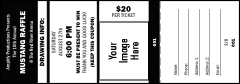 Your Image Raffle Ticket 001 (Black & White). Your image will become greyscale.