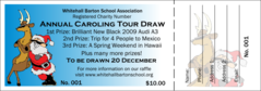 A fun Christmas ticket with Santa and a reindeer.