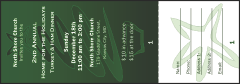 A Raffle ticket with a Christmas tree