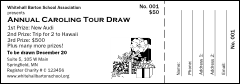 Christmas Black and White Raffle Ticket 001