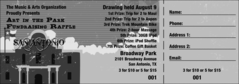 San Antonio Raffle Ticket with stub (Black and white)