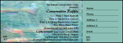 Part of our Nature Series Trout Pack, a beautiful, professionally designed raffle ticket with trout in a river - perfect for banquets, fundraisers, and river and stream conservation events.