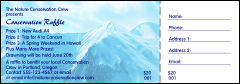 Part of the Nature Series Mountain Event Pack, this is a full-color raffle ticket with a picture of a mountain in the background.