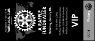 Rotary World Landscape Black and White VIP Pass with space for event details.