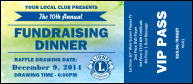 Lions Club International Water Color VIP Pass with pretty blues and greens.