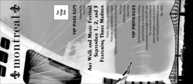 Montreal VIP pass printed in black and white. Individually numbered.