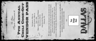Black and white Dallas themed VIP pass printed on high quality card stock.