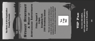 Sydney VIP pass printed in black and white featuring views of Sydney Harbour.