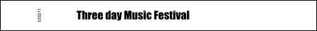 Before the doors open, before the bands set up, rest assured, you can keep your admission gate secure with a bright, easy to identify, numbered wristband for your paying guests.