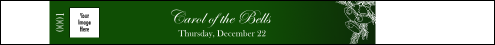 Christmas Bells Tyvek Pro Wristband with classic design and image upload.